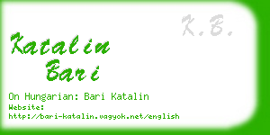 katalin bari business card